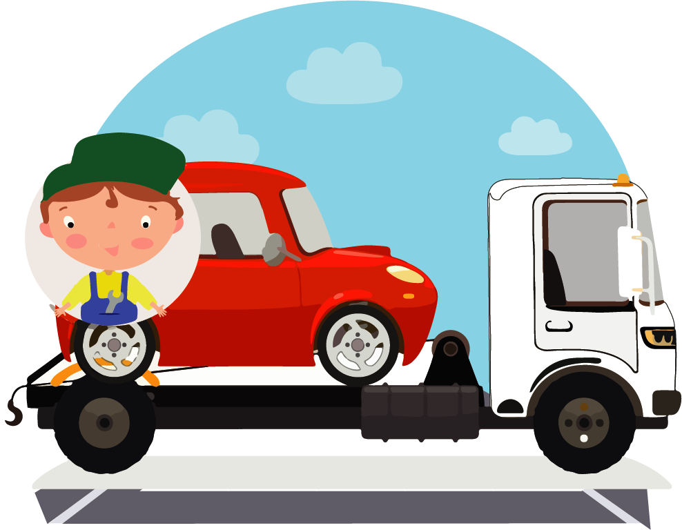 Ilustración de servicio de grúa